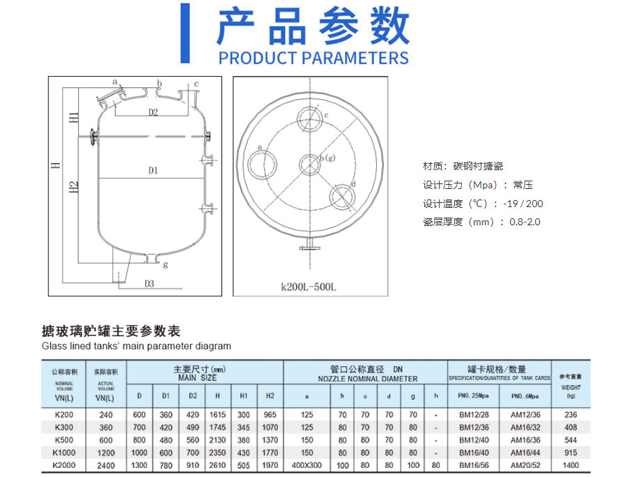 開式搪玻璃貯罐